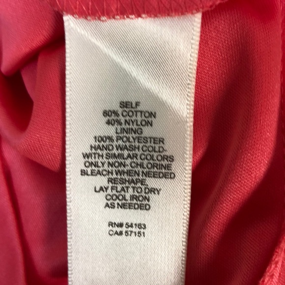 NWT Eliza J Knee Length coral/cream dress - size 6 - Picture 5 of 5